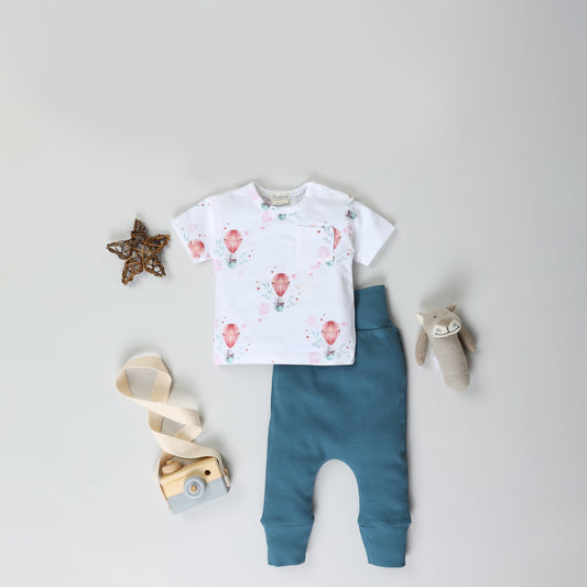 Printed T-Shirt with Drawstring Pants  - Pack of 2