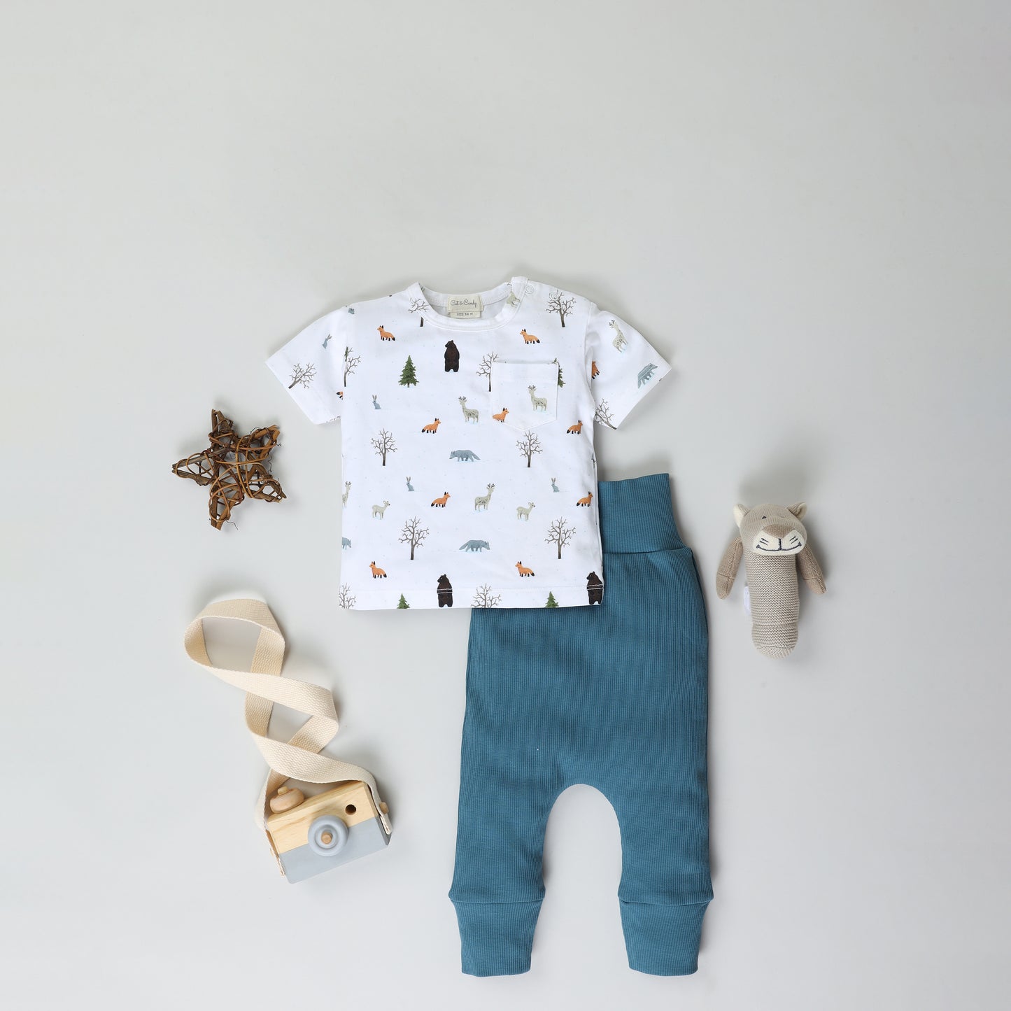 Printed T-Shirt with Drawstring Pants - Pack of 2