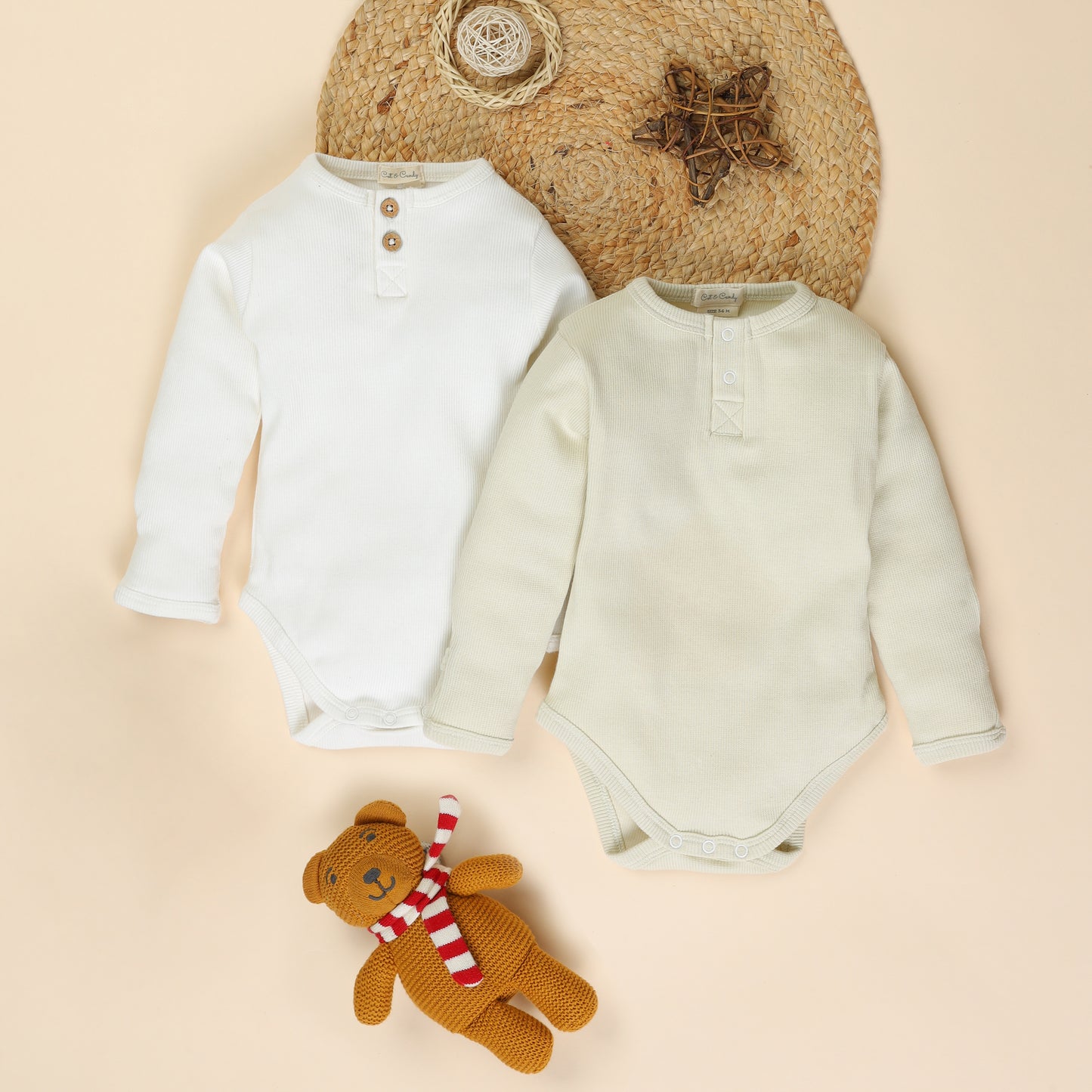 Solid Long Sleeve Bodysuits - Pack of 2