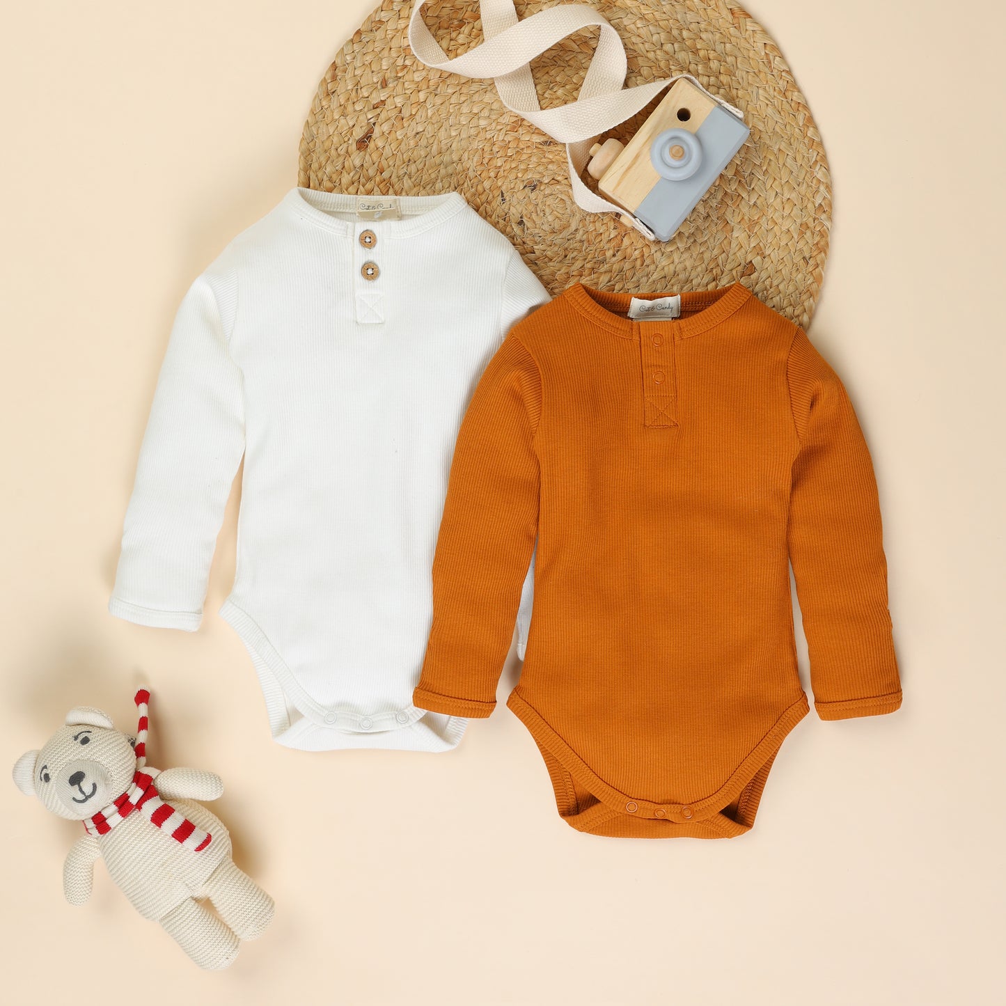 Solid Long Sleeve Bodysuits - Pack of 2