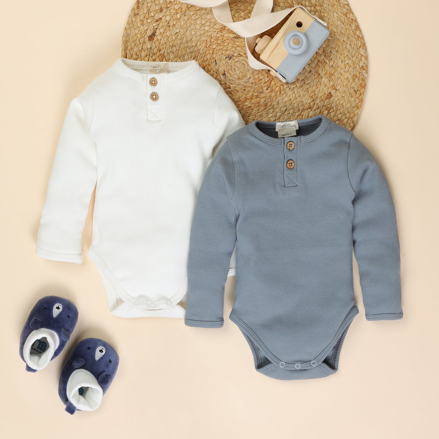 Solid Long Sleeve Bodysuits - Pack of 2