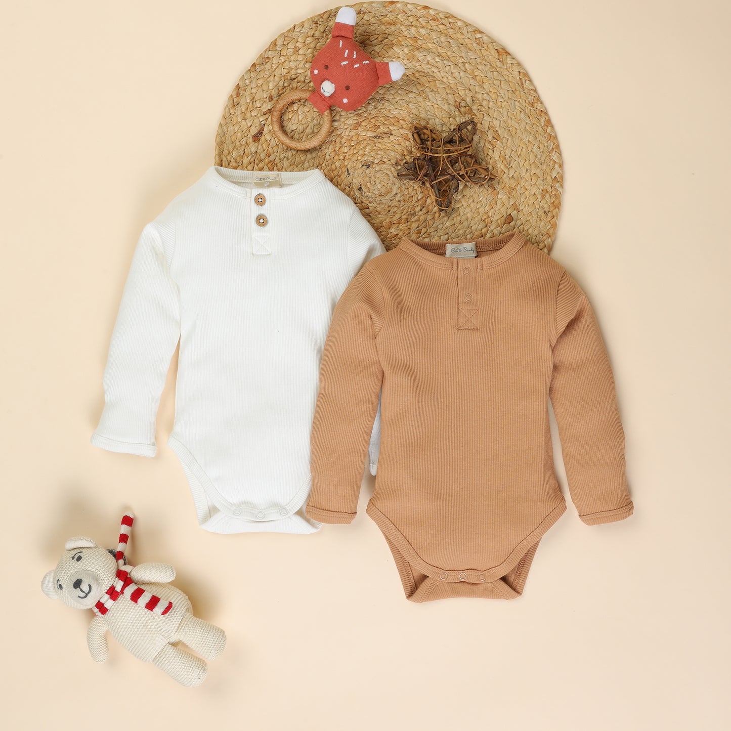 Solid Long Sleeve Bodysuits - Pack of 2