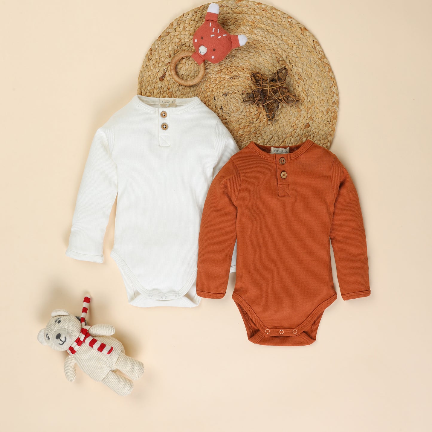 Solid Long Sleeve Bodysuits - Pack of 2