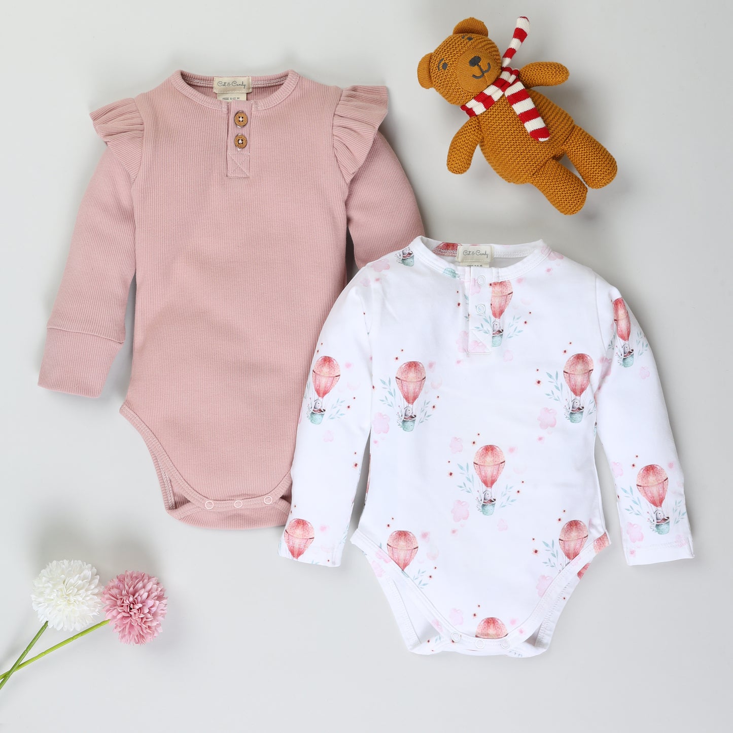 Solid + Print Bodysuits - Pack of 2