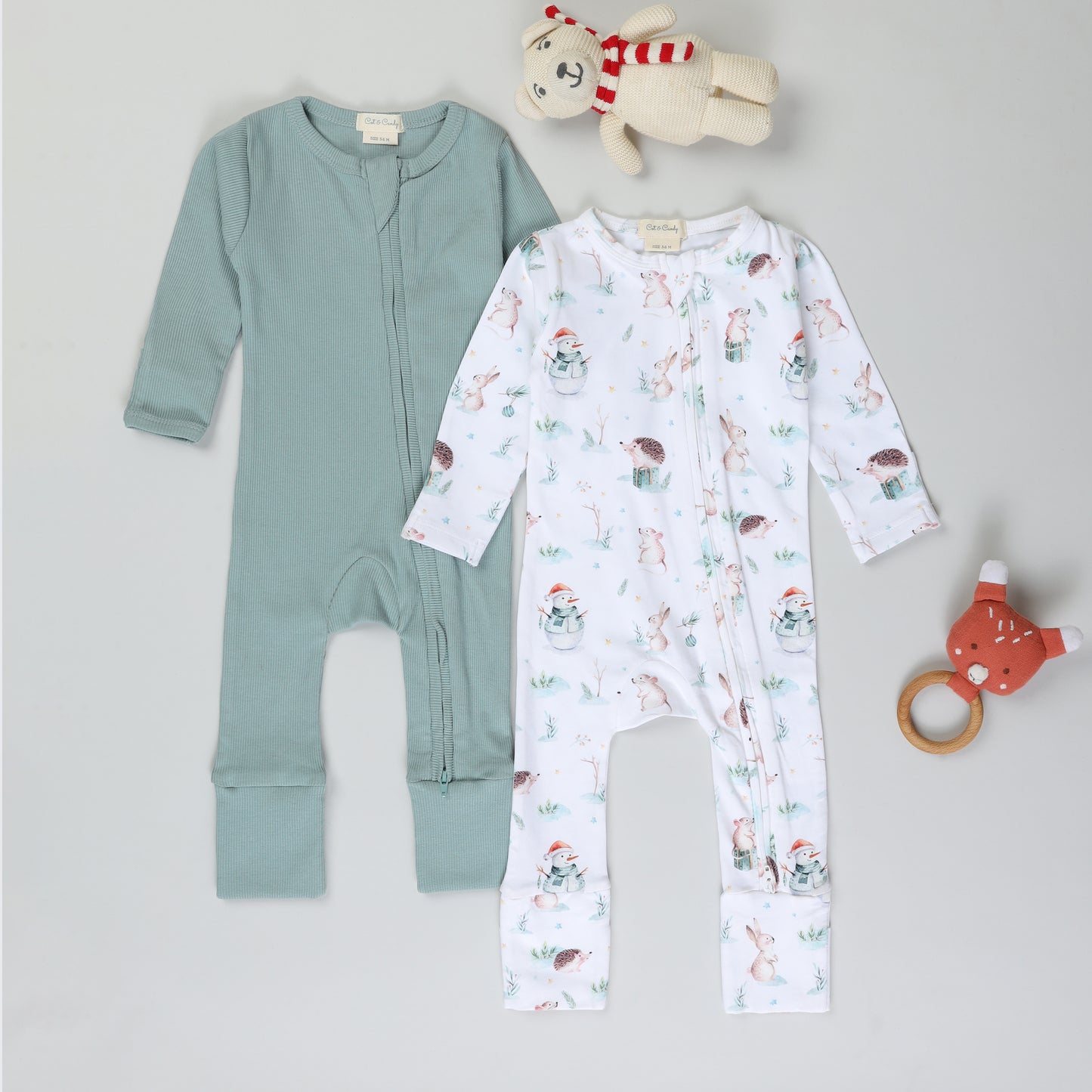 cotton long sleeve zipsuits for baby