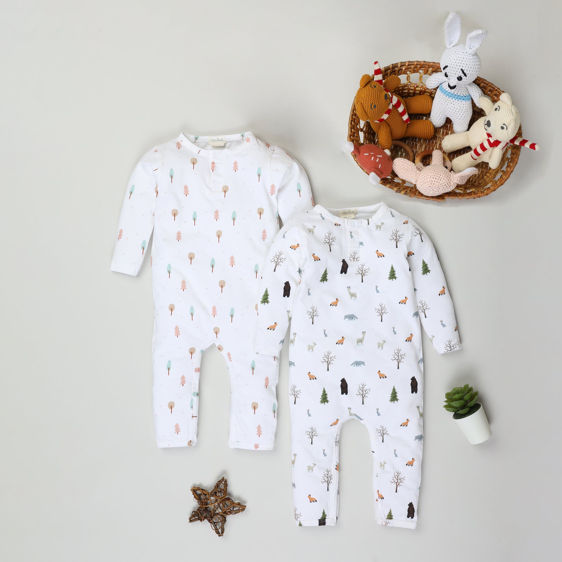 organic cotton baby zipsuits pack of 2