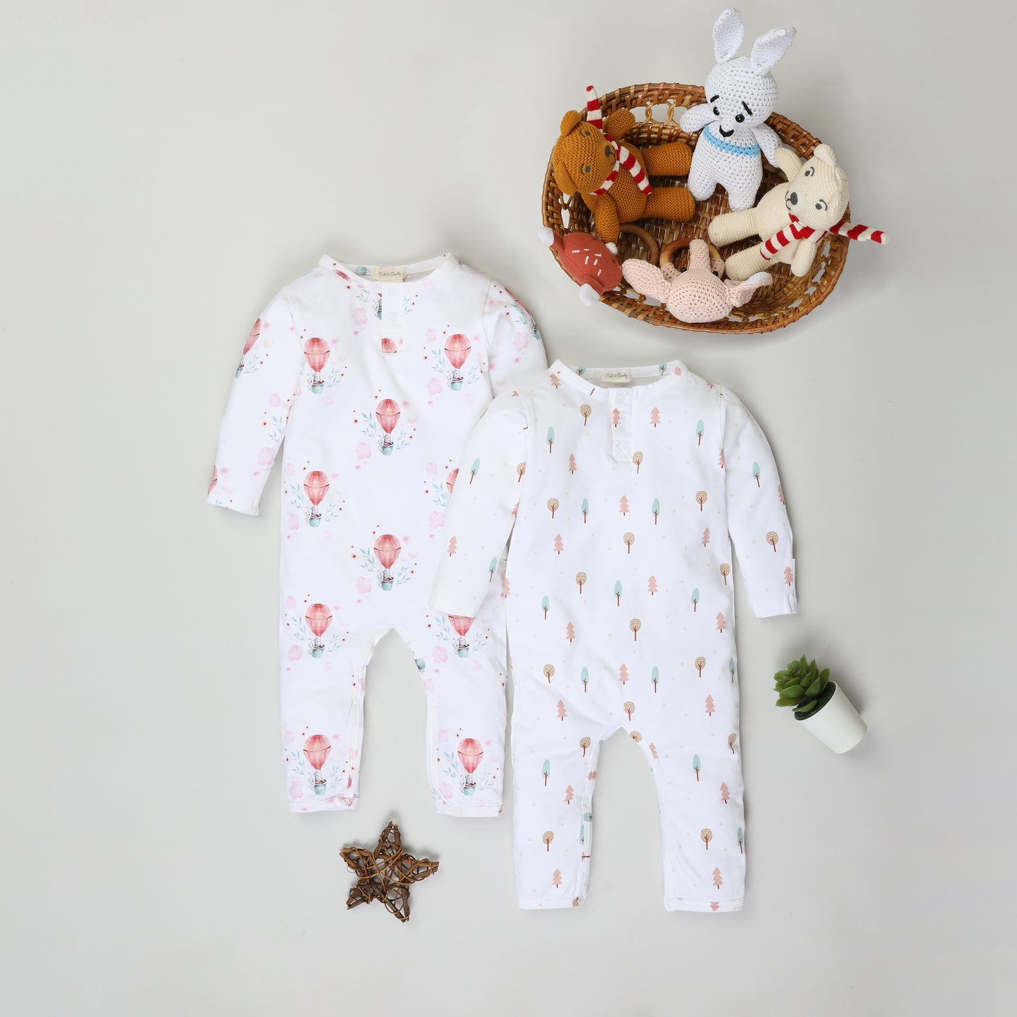 full-sleeve zipsuits for babies pack of 2