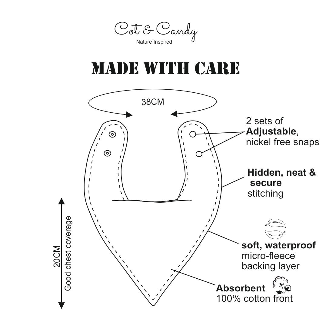 tiny love collection stylish dribble bibs for babies