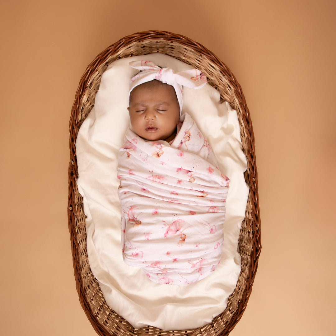 Ballerina Collection Organic Muslin Swaddle Wrap