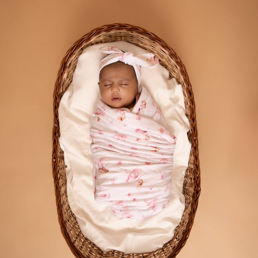 Ballerina Collection Organic Muslin Swaddle Wrap
