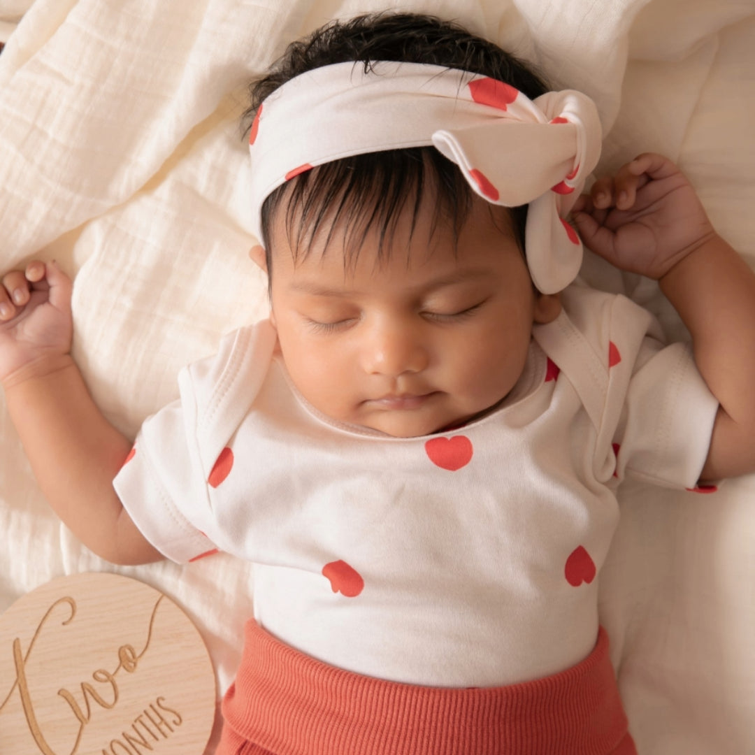 organic headband for newborn baby girl