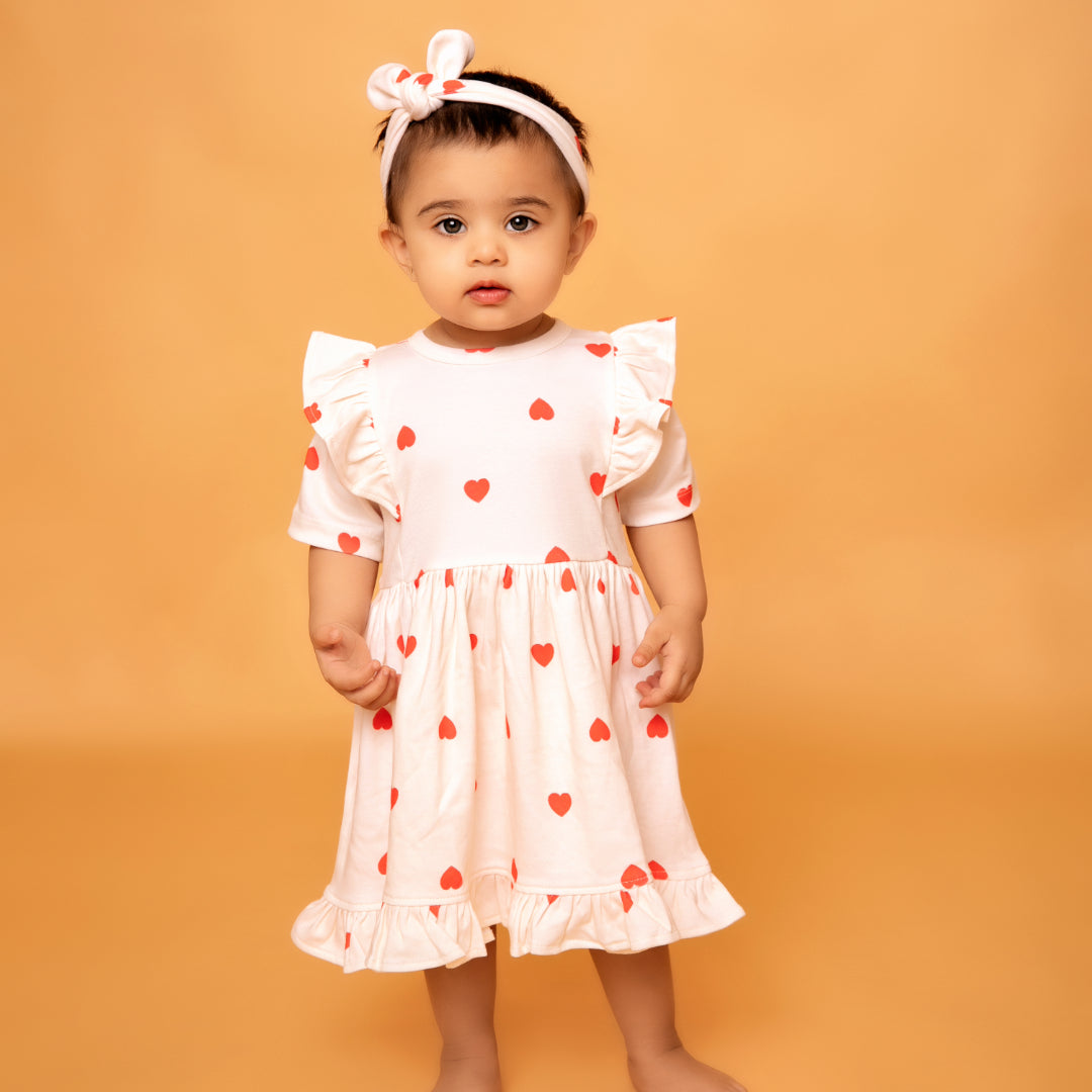 Tiny Love Organic Short Sleeve Dress With Frill