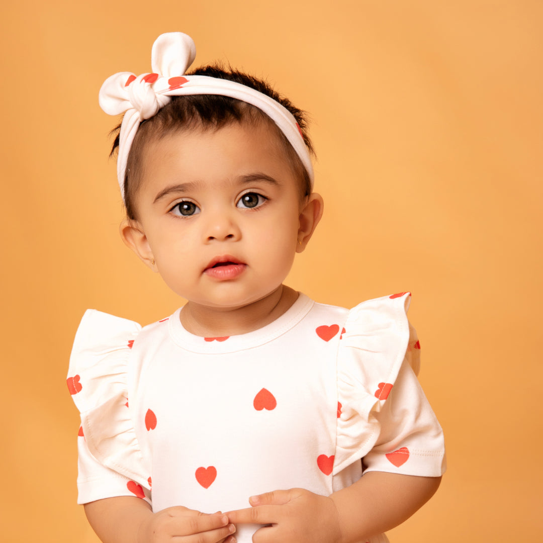 tiny love collection organic cotton short sleeve frill dress for girl