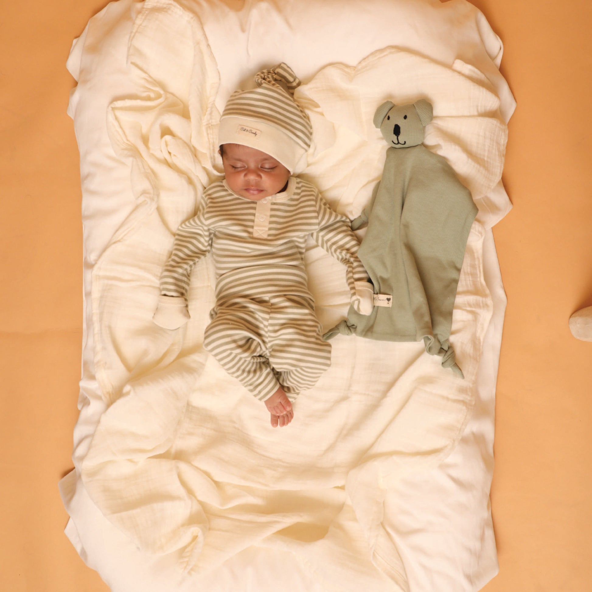 Dewkist Stripe Organic Long Sleeve Bodysuit for newborn baby