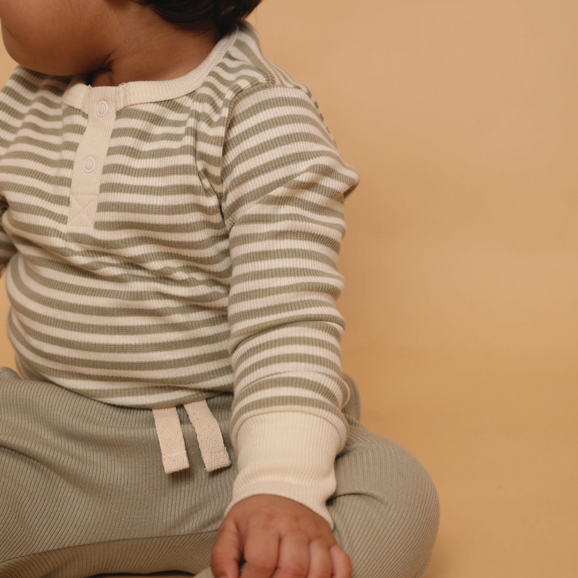 Dewkist Stripe Organic Long Sleeve Bodysuit for 12-18 months baby