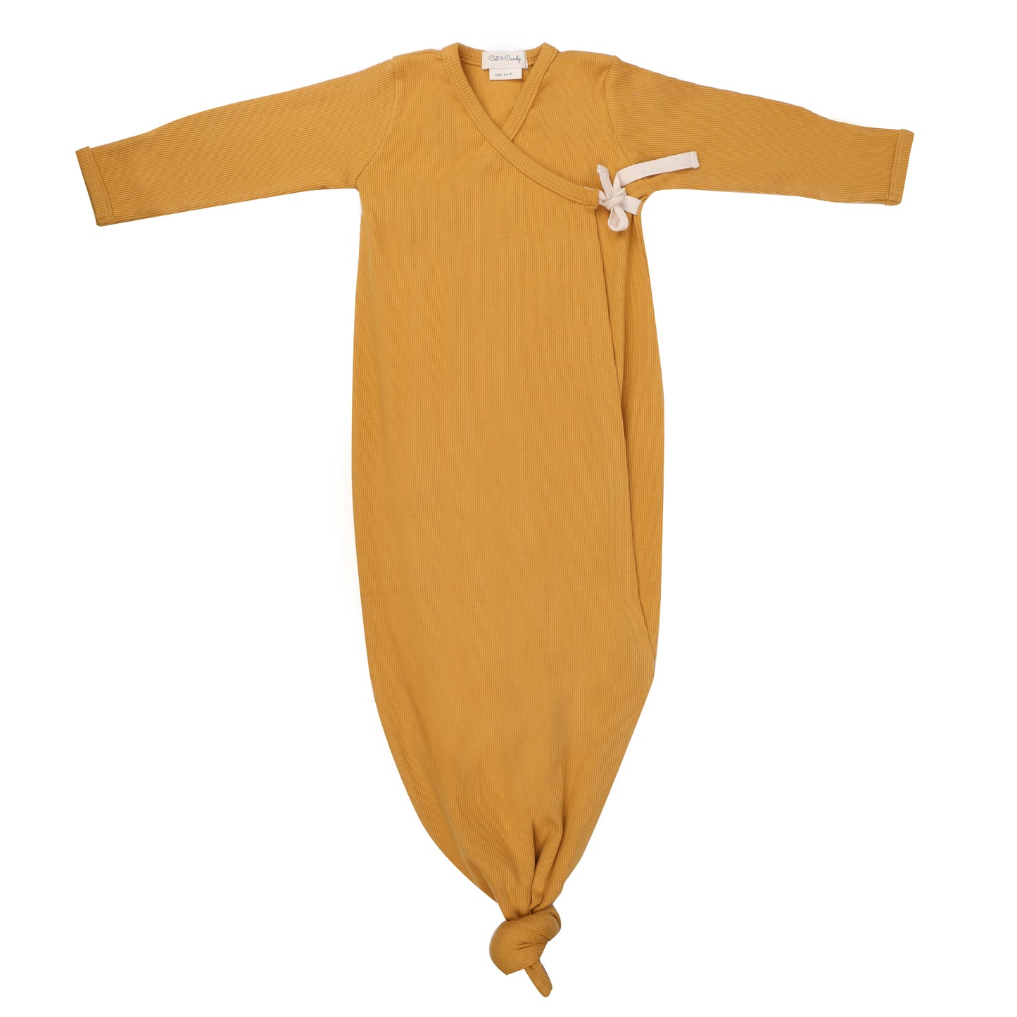 Mustard Organic Kimono Gown