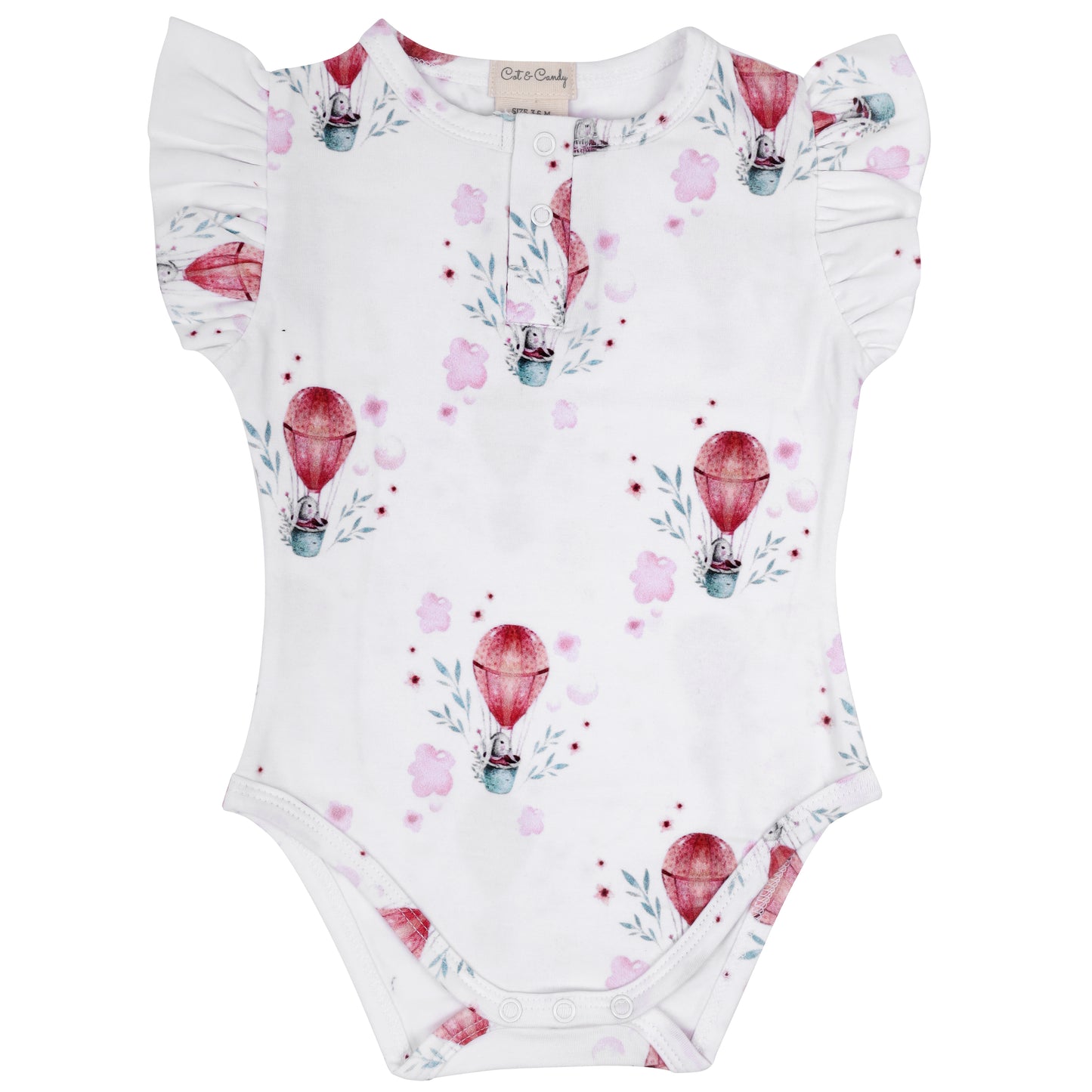 Bunny Expedition Organic Frill bodysuit