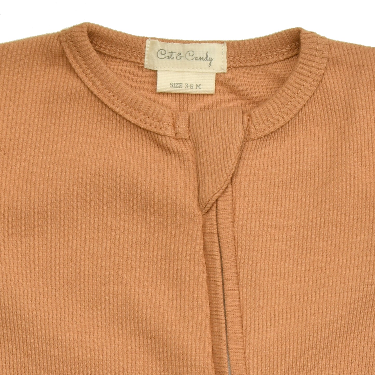 Camel Organic cotton full sleeve Zip Suit for baby girl