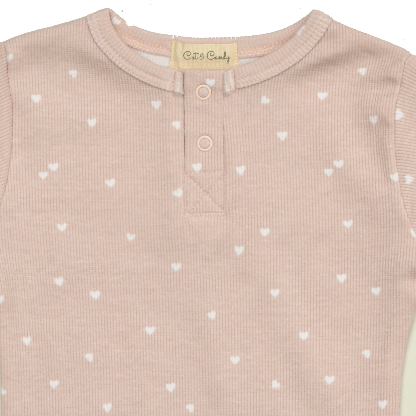 Heart Print Long Sleeve Bodysuit