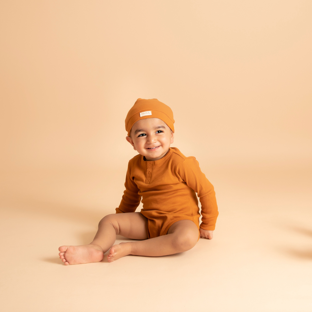 Copper Organic Long Sleeve Bodysuit