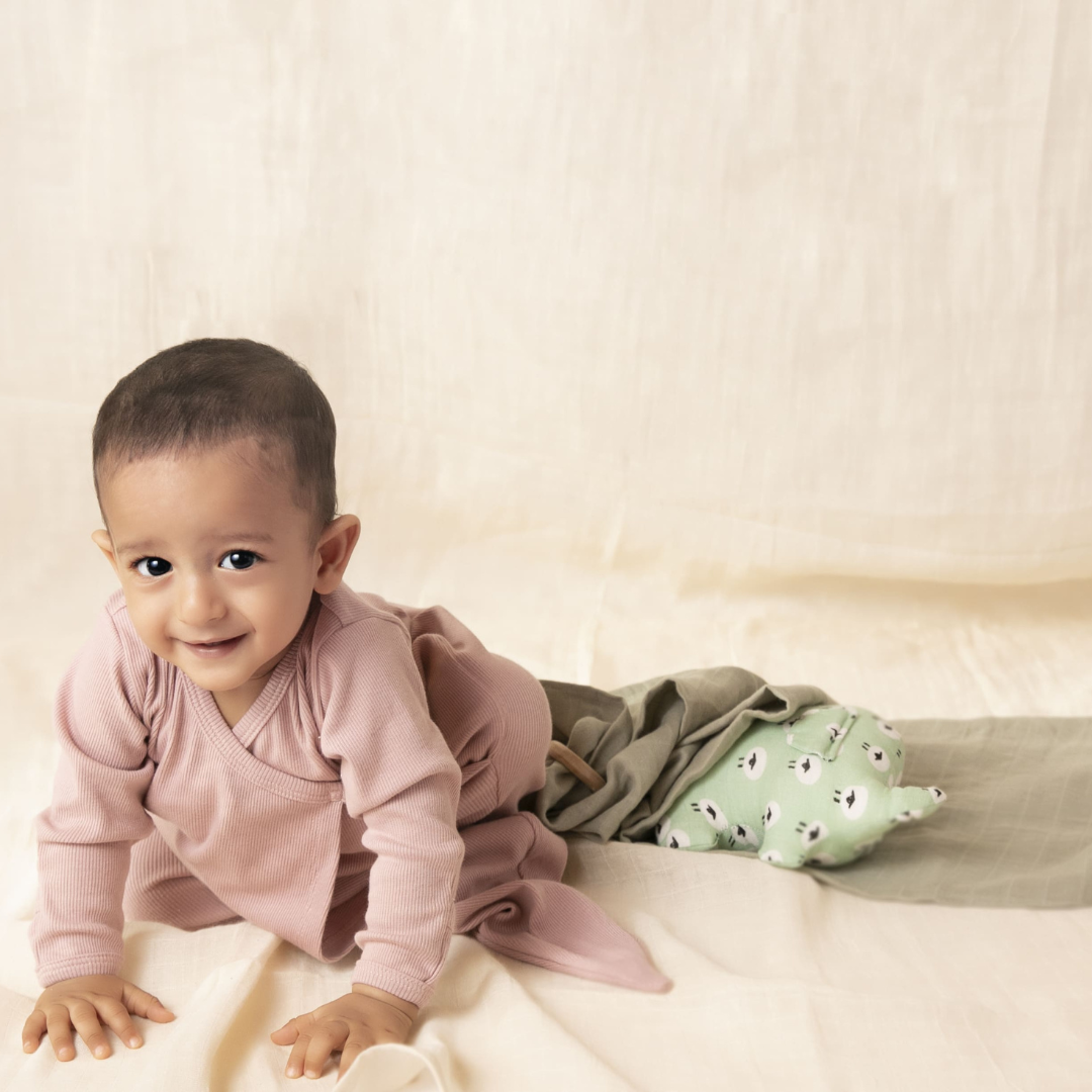 Sage Organic Cotton Muslin Swaddle Wrap for newborn baby