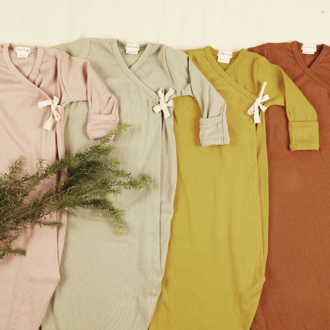 Mustard Organic Kimono Gown