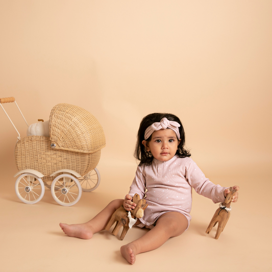 Heart Print Long Sleeve Bodysuit