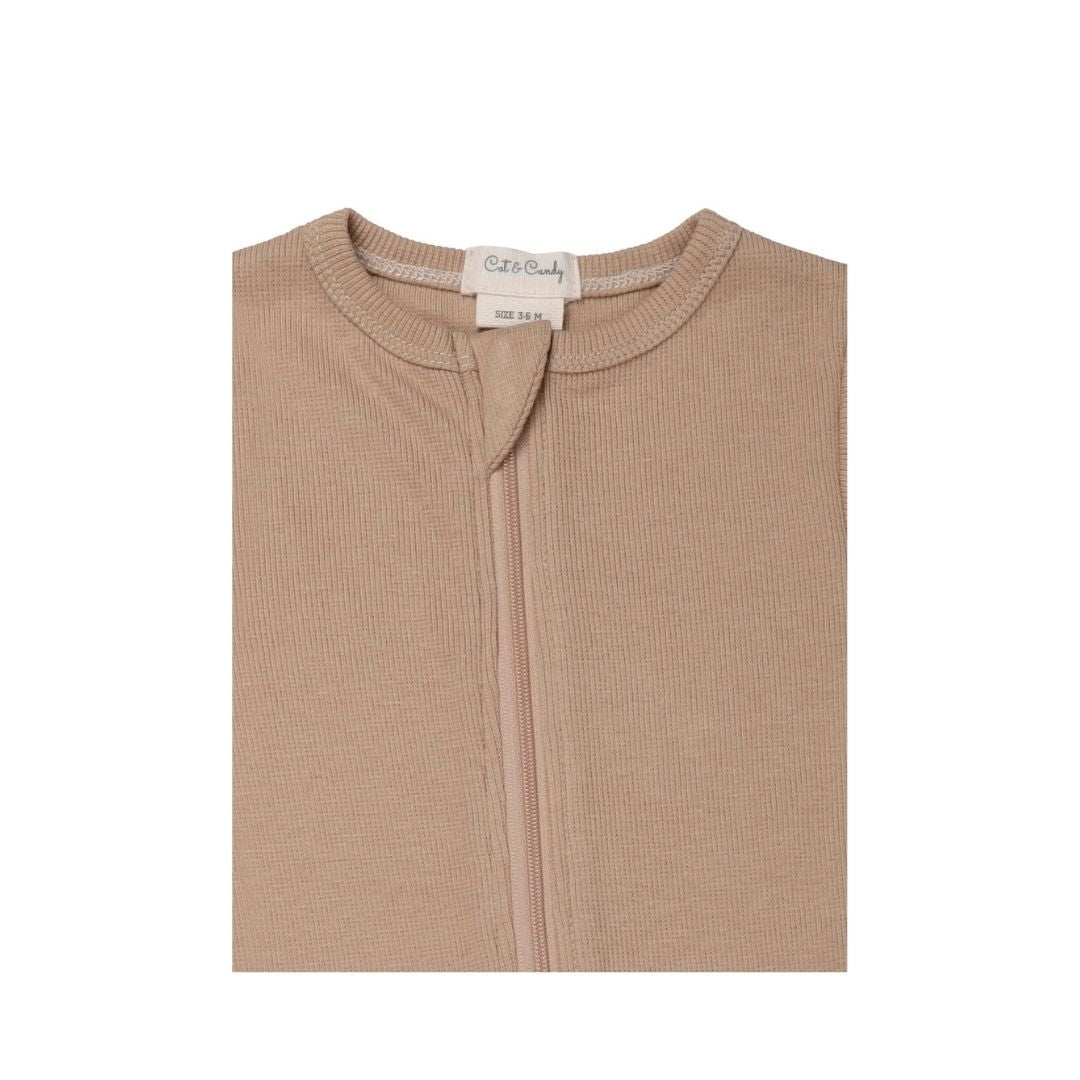 Latte Organic Zipsuit
