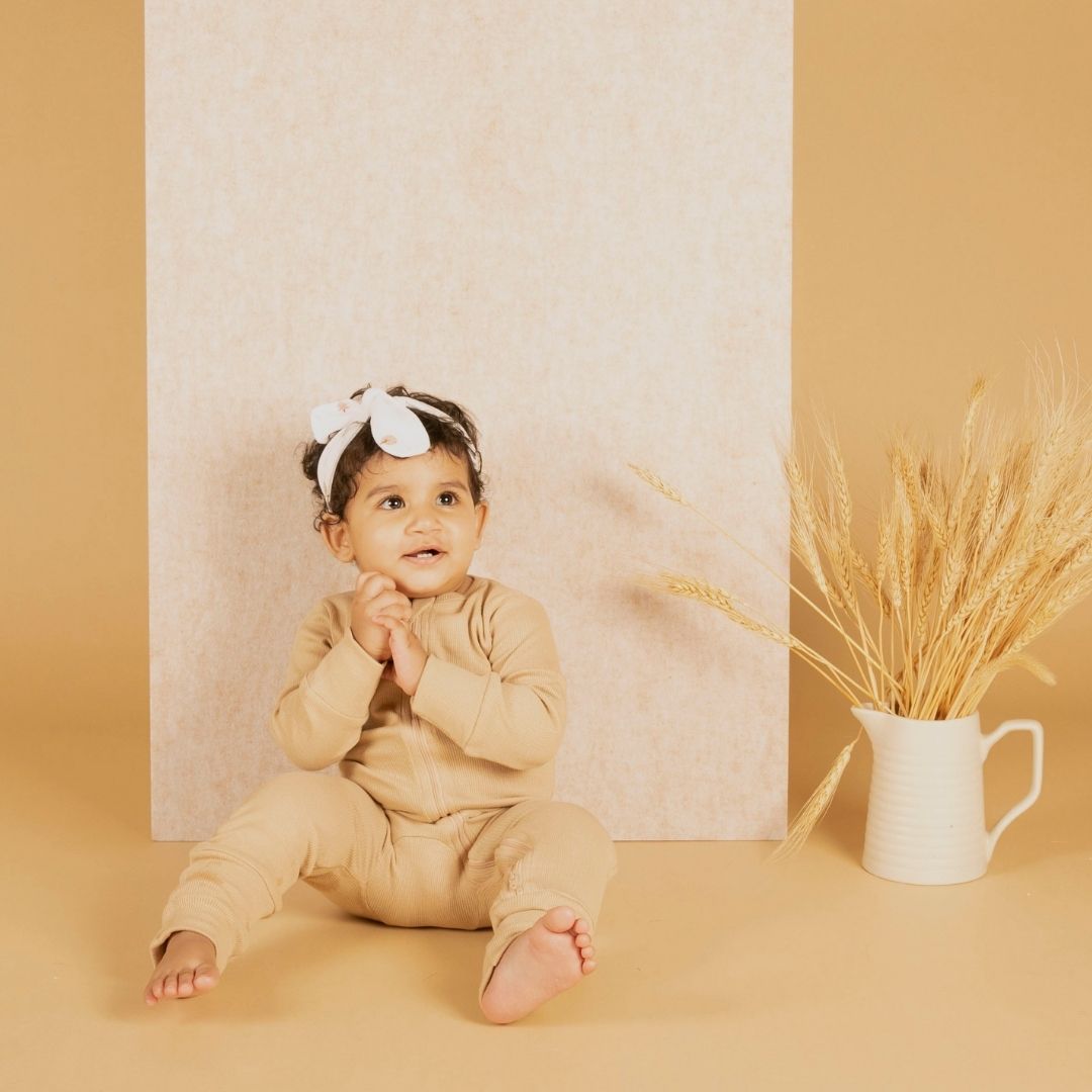 Latte Organic Zipsuit