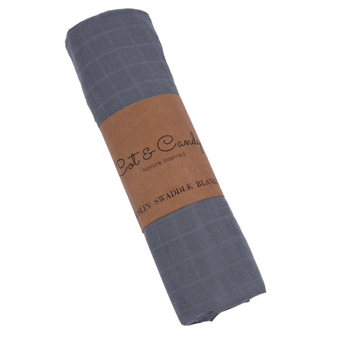 Aqua Organic Muslin Swaddle Wrap