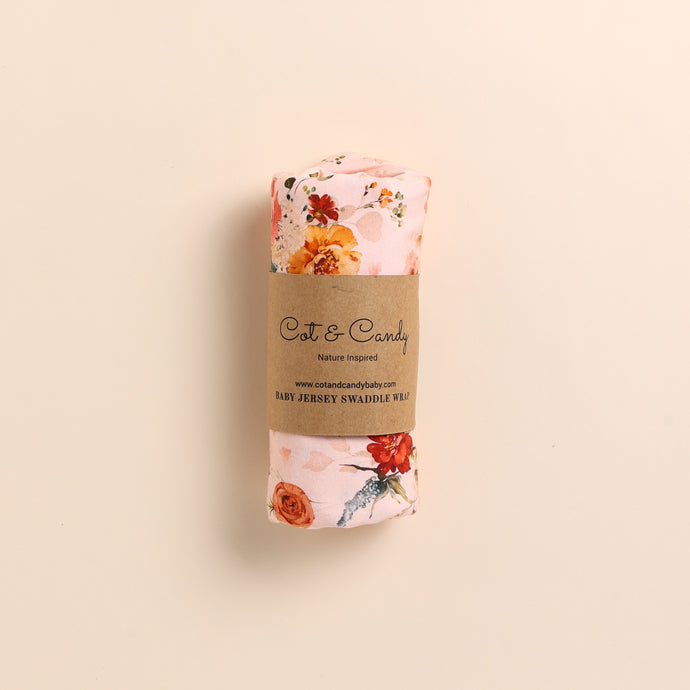 Shop Flora Organic Swaddle Wrap for your 0-6 months baby - CotandCandyBaby