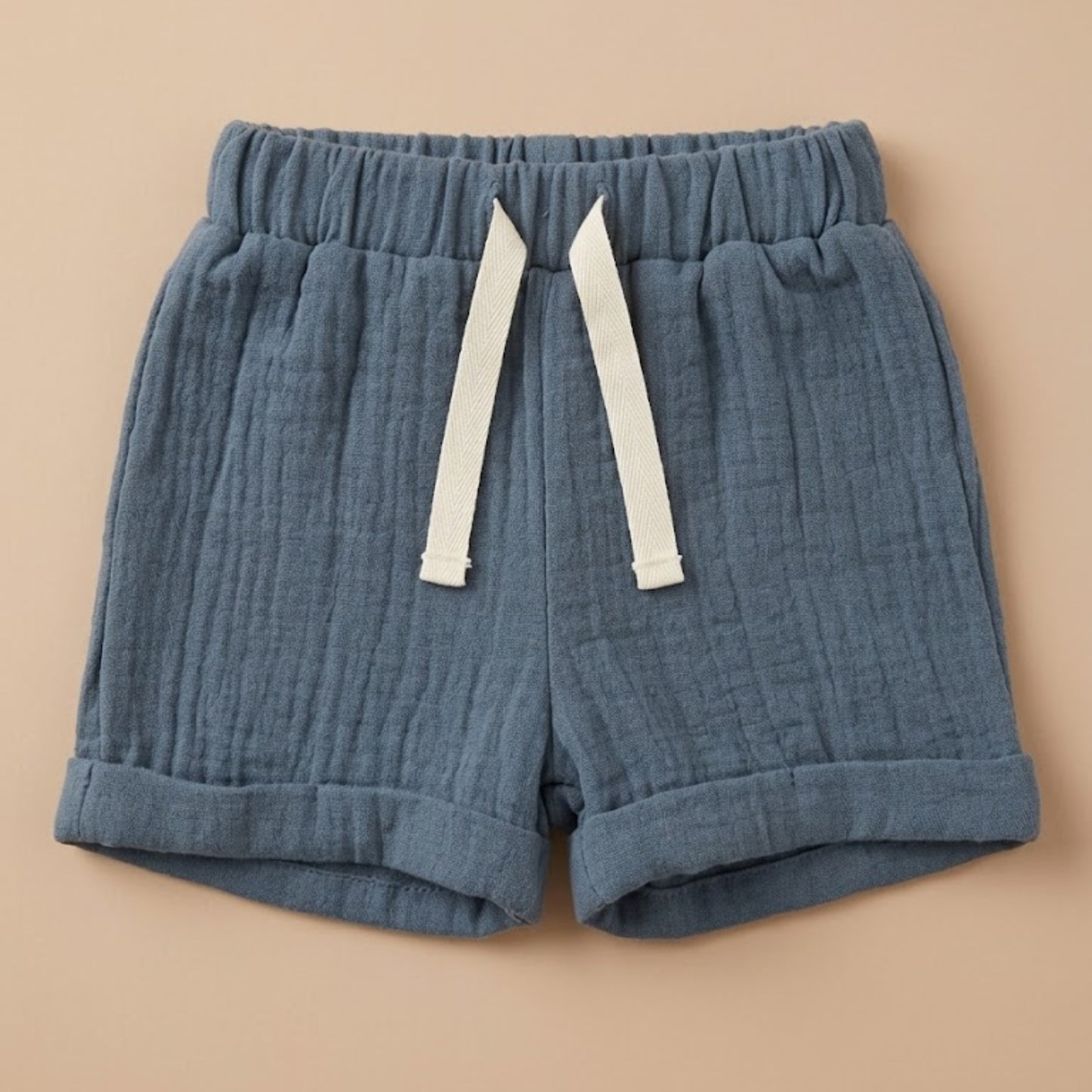 Little Sailor Print Organic Polo T-Shirt With Turn-up Shorts