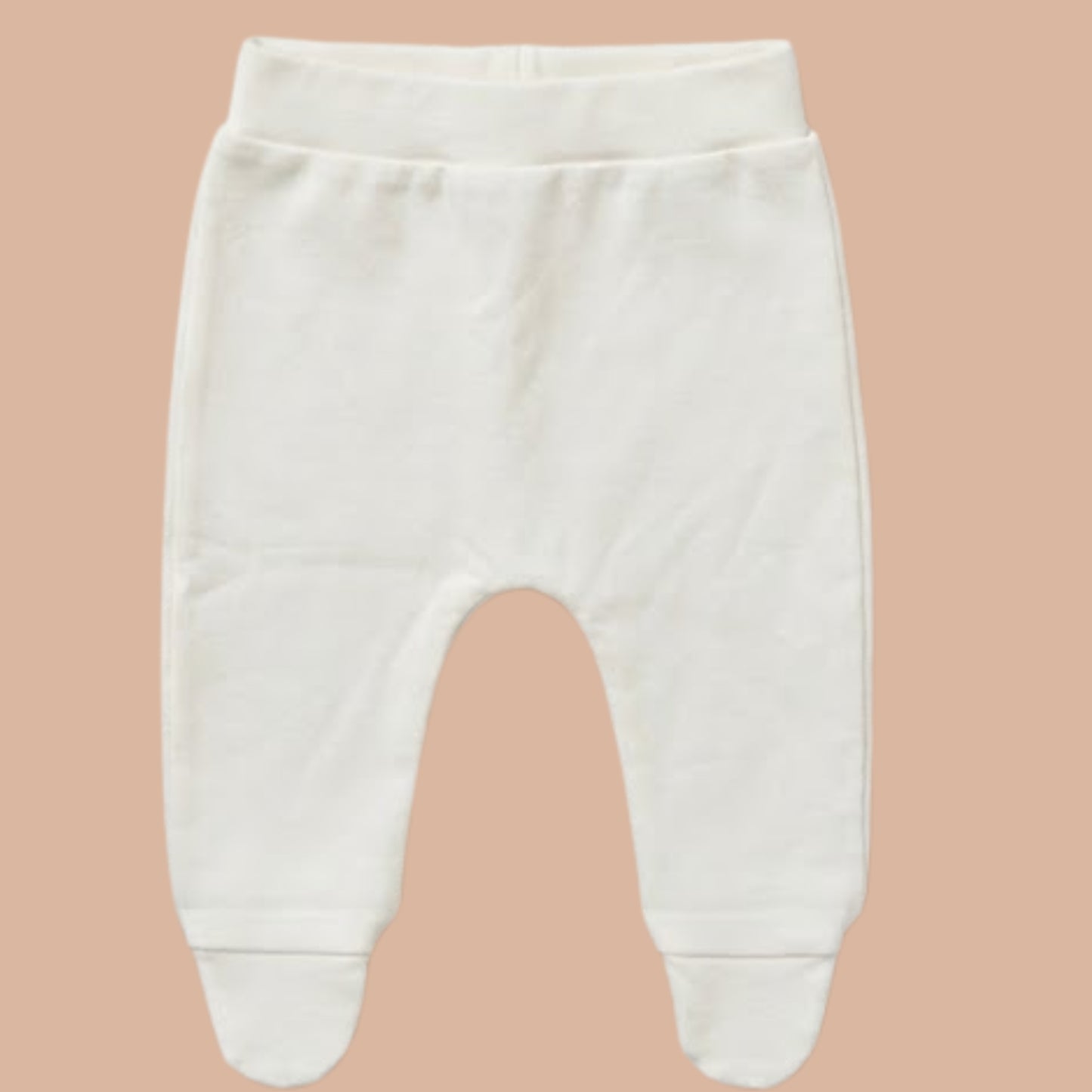 Off White Organic Kimono Top With Footed Diaper Pant