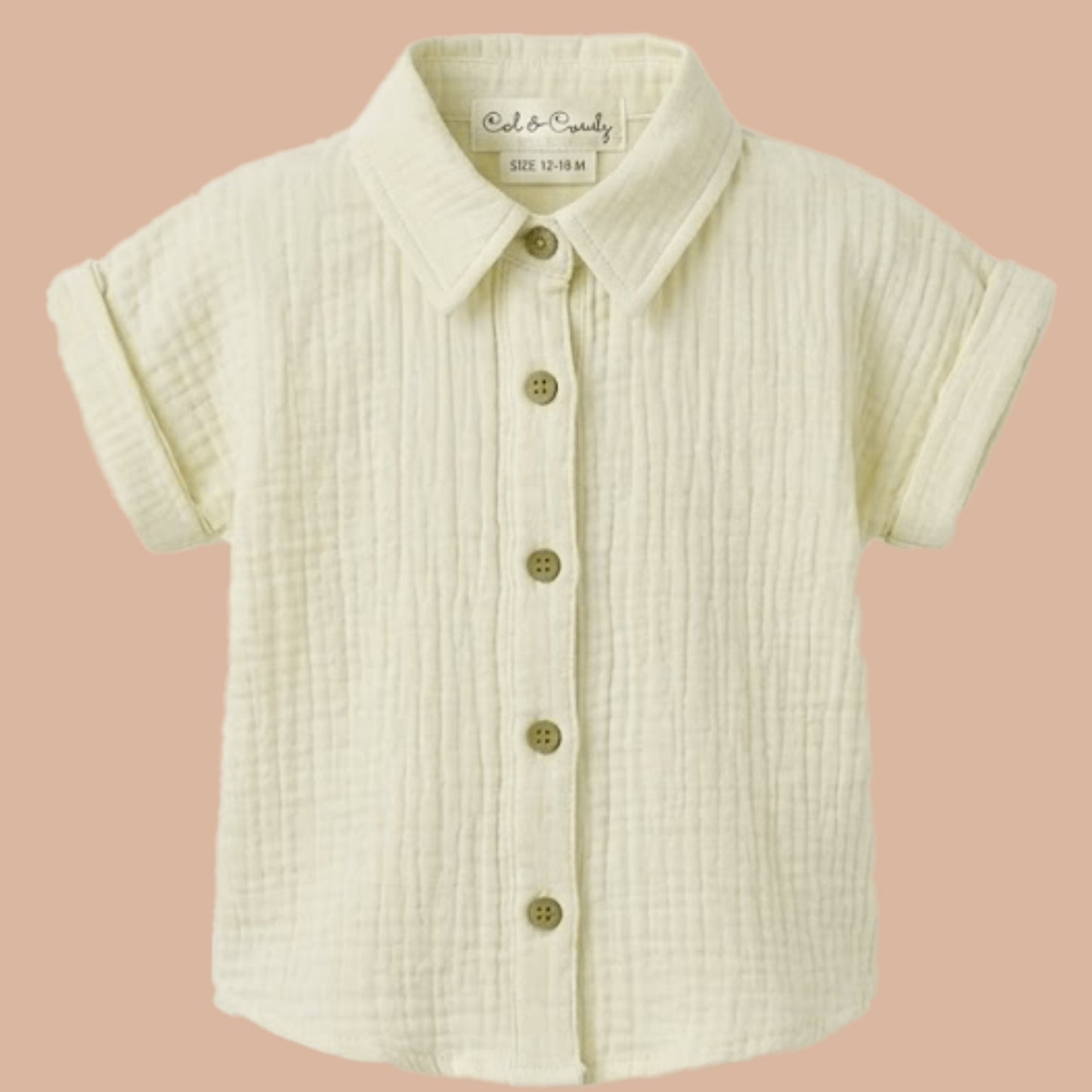 Summer Breeze Organic Muslin Jhabla Set Oversized Shirt with shorts