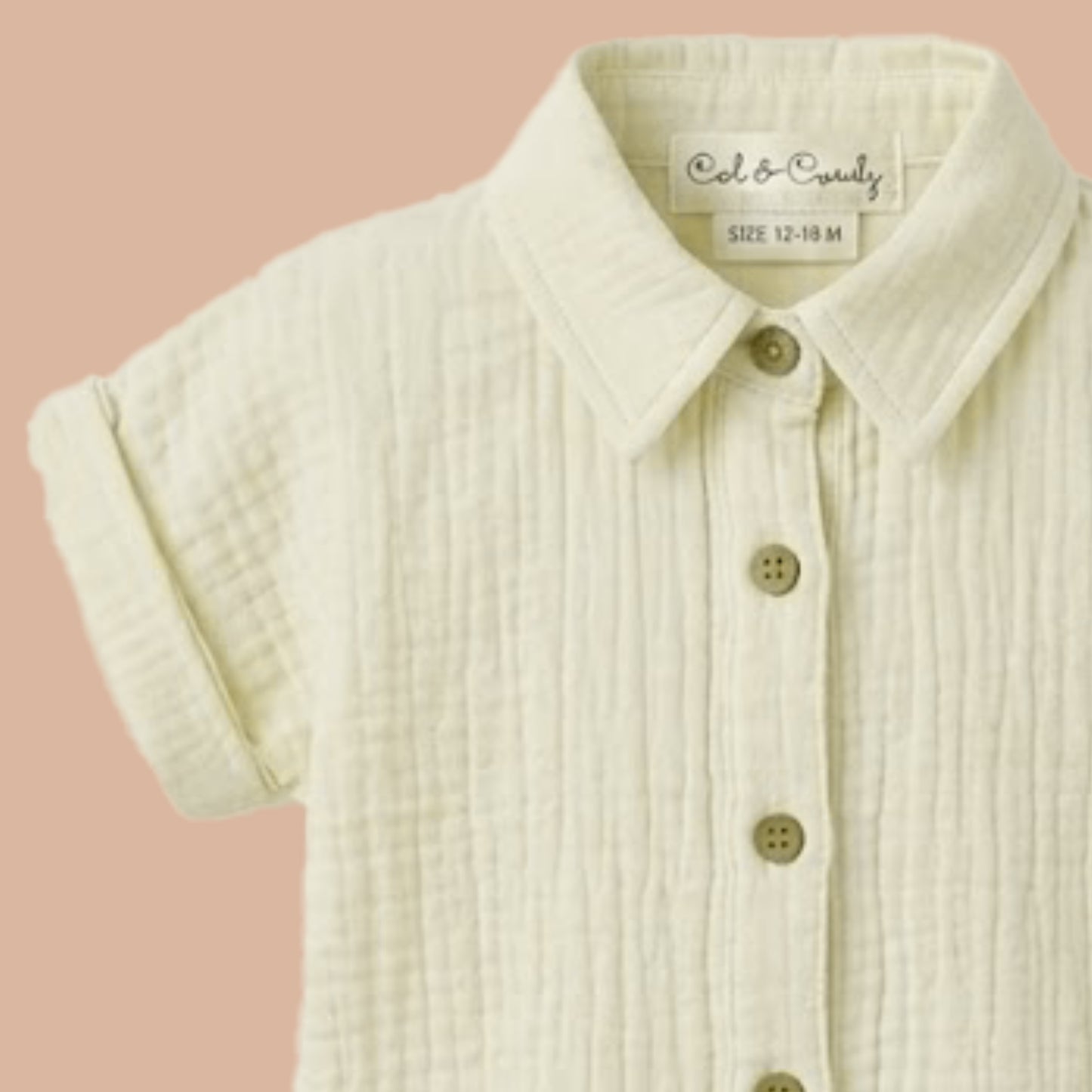 Summer Breeze Organic Muslin Jhabla Set Oversized Shirt with shorts