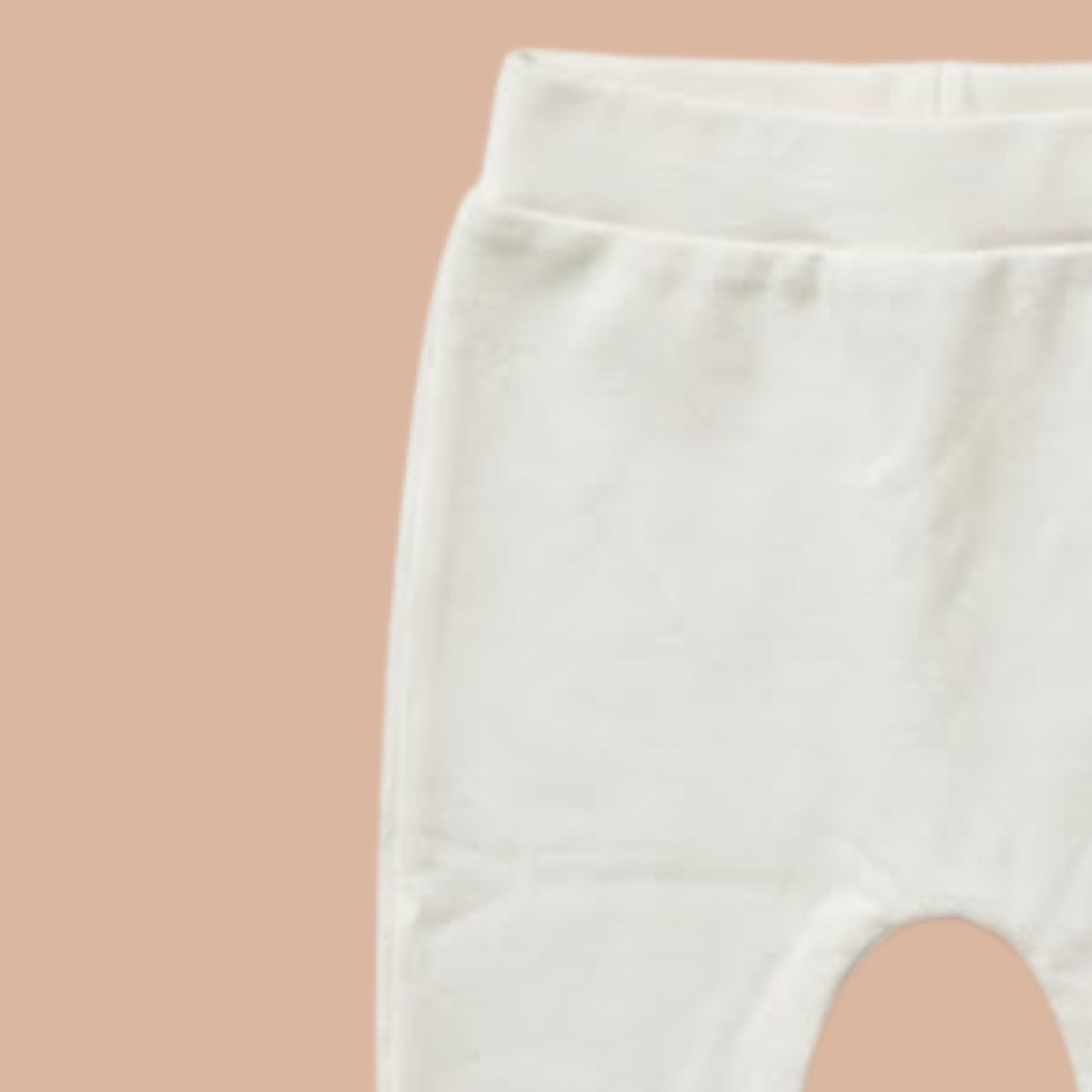 Off White Organic Kimono Top With Footed Diaper Pant