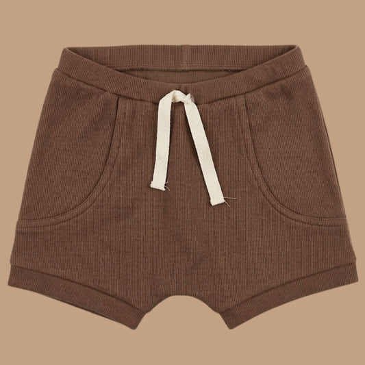 Chocolate Organic Drawstring Shorts