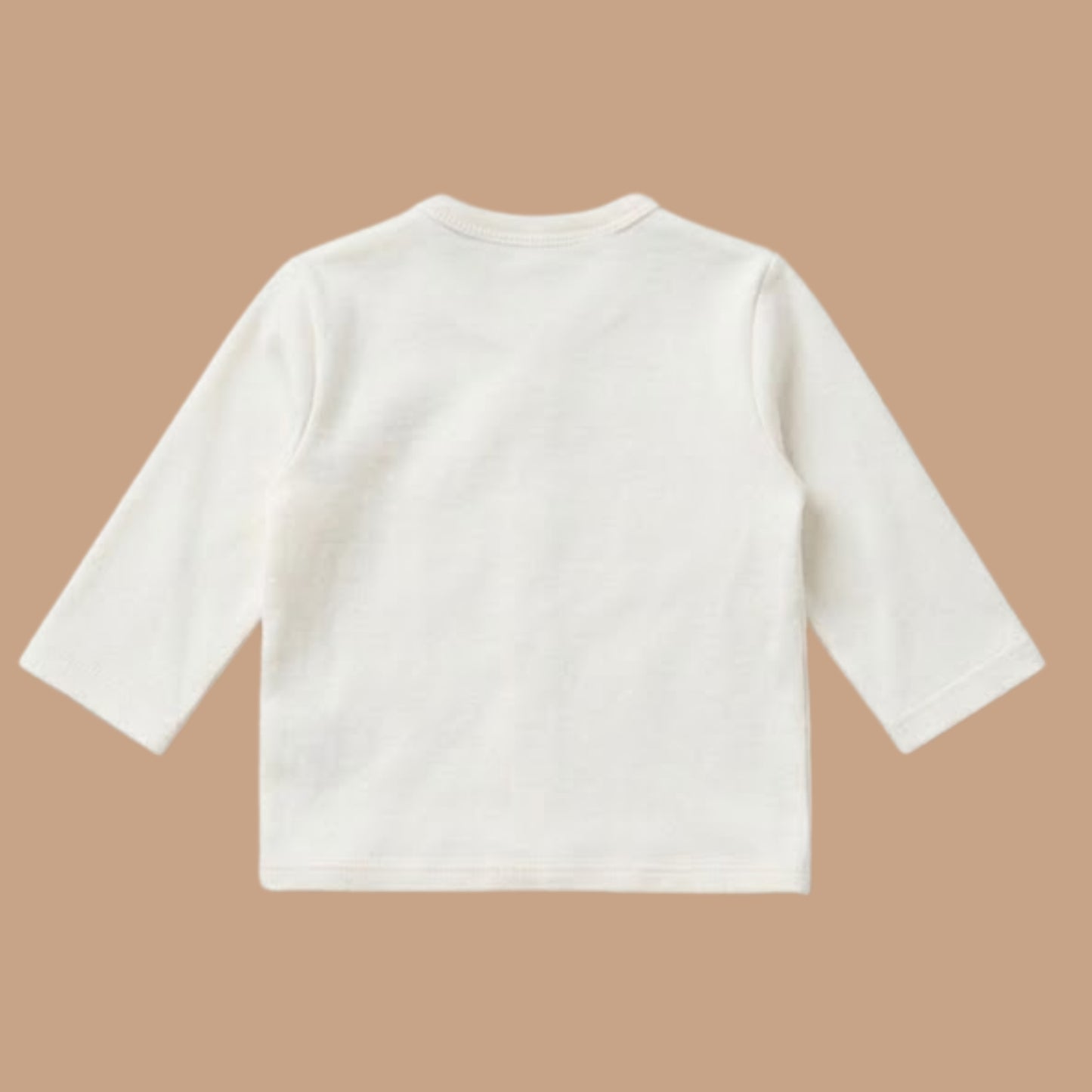 Off White Organic Kimono Top With Footed Diaper Pant