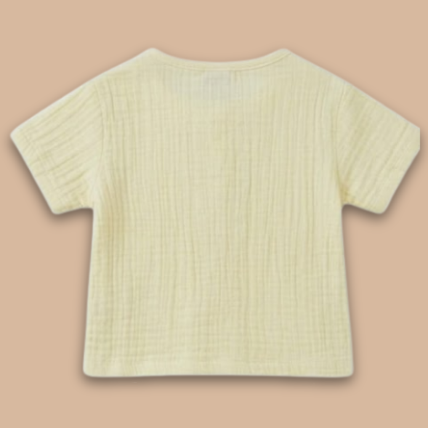 Summer Breeze Organic Muslin Short Sleeve Henley T-shirt With Lounge Pant Set
