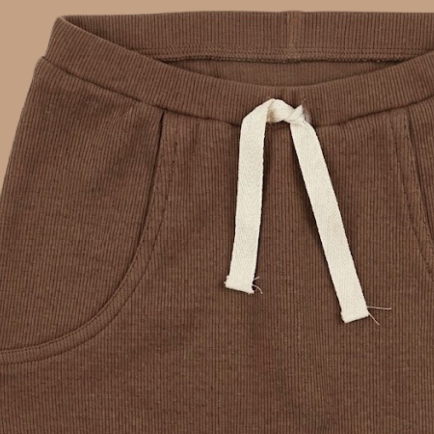 Chocolate Organic Drawstring Shorts