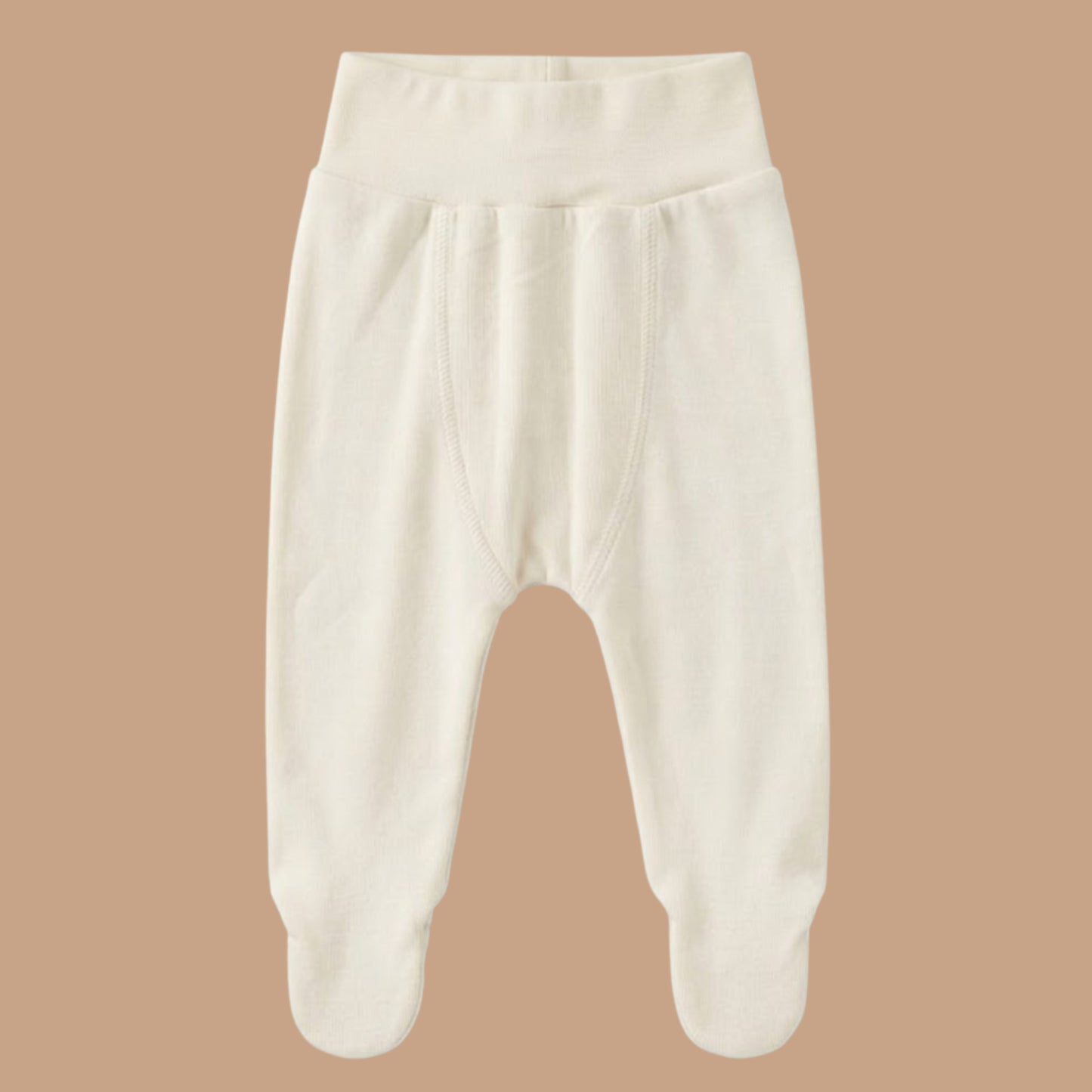 Off White Organic Kimono Top With Footed Diaper Pant