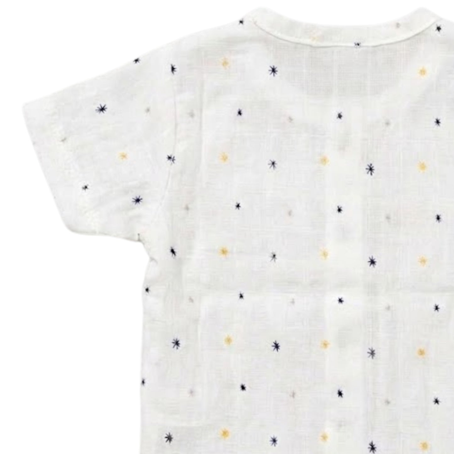 Blue Sprinkle Print Organic Muslin Jabla Top