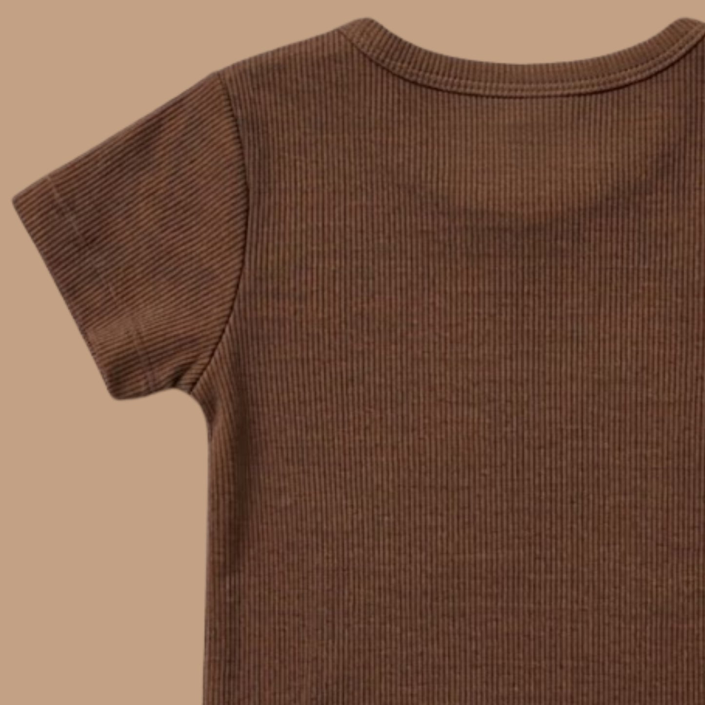 Chocolate Organic Short Sleeve Bodysuit