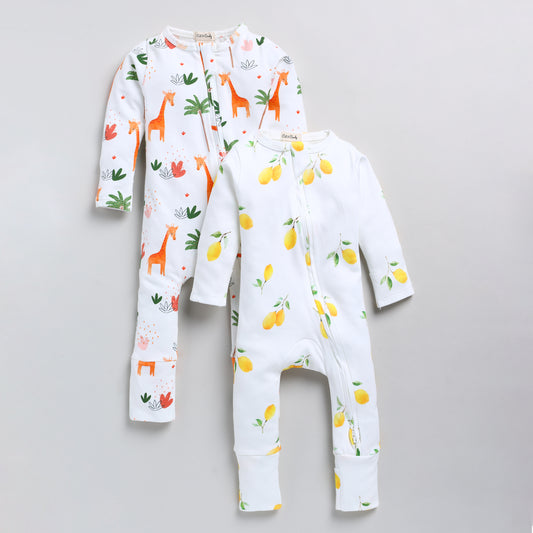 Printed Zipsuits  - Pack of 2