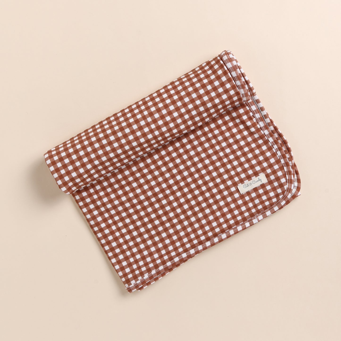Ginger Gingham Organic Swaddle Wrap