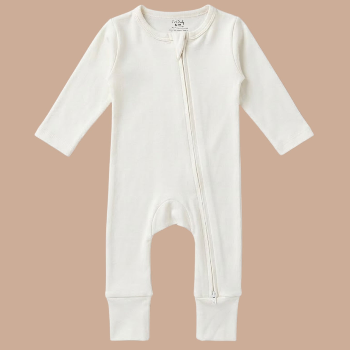 Off White Organic Zipsuit Pack Of 3
