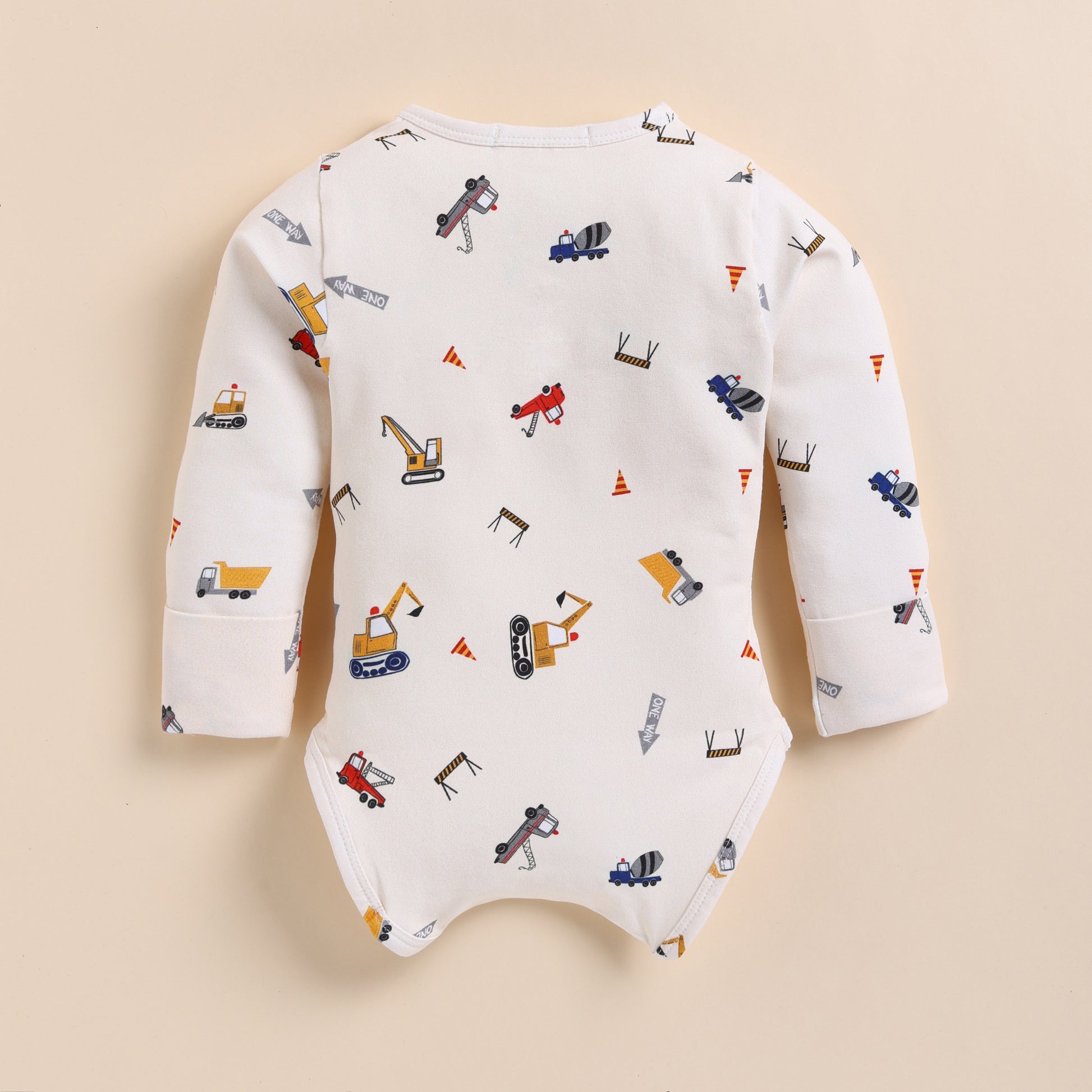 Buy Construction Organic Long Sleeve Bodysuit for your 0-24 months baby - CotandCandyBaby