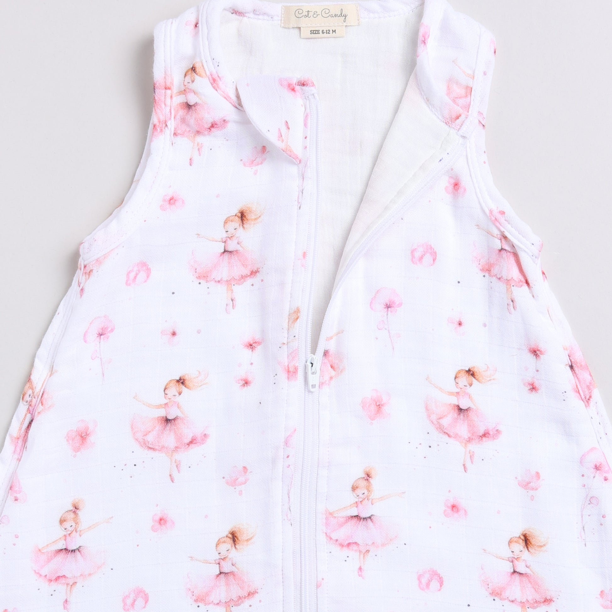 Buy Ballerina print Organic Baby boys and girls Muslin Sleeping Bag Online