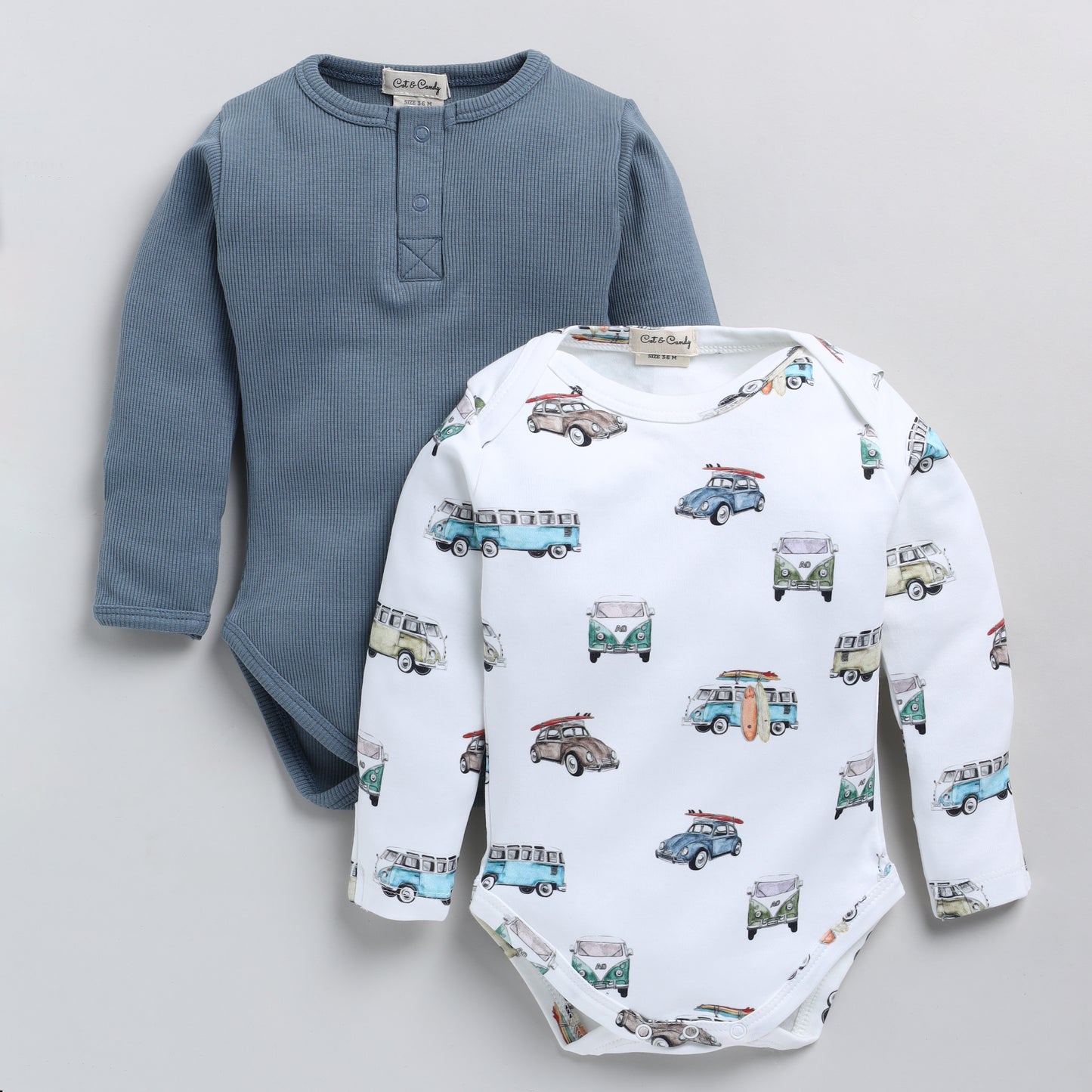 Solid + Print Bodysuits - Pack of 2