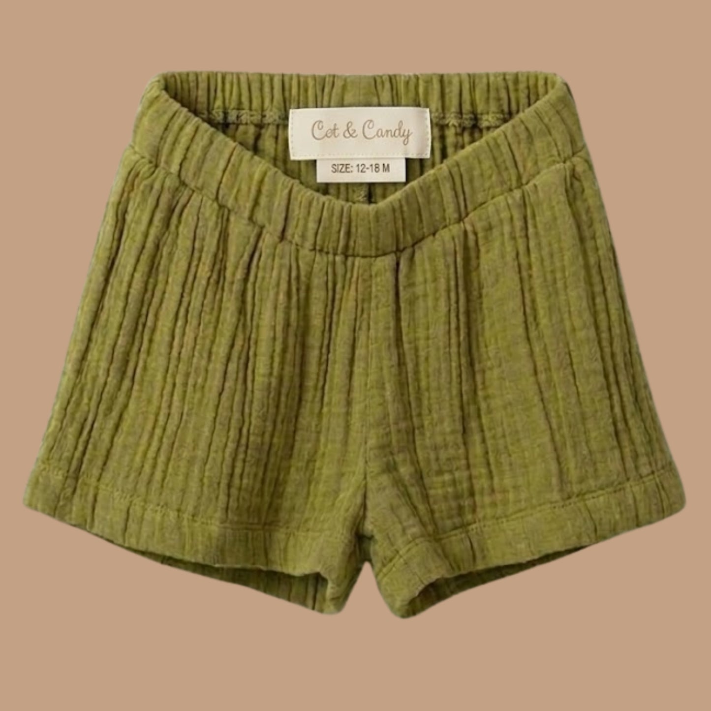 Palm Breezy Print Organic Muslin Jhabla Set Oversized Shirt with shorts